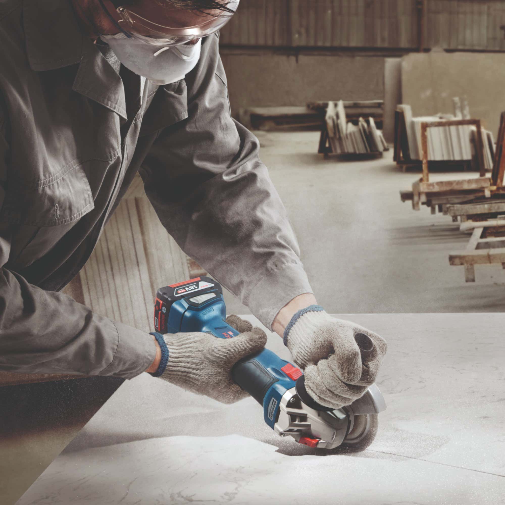 Bosch GWS 18V 10 Professional Akku Winkelschleifer 18 V 125 mm Brushless 2x Akku 5 0 Ah Ladegeraet 4 - toolbrothers