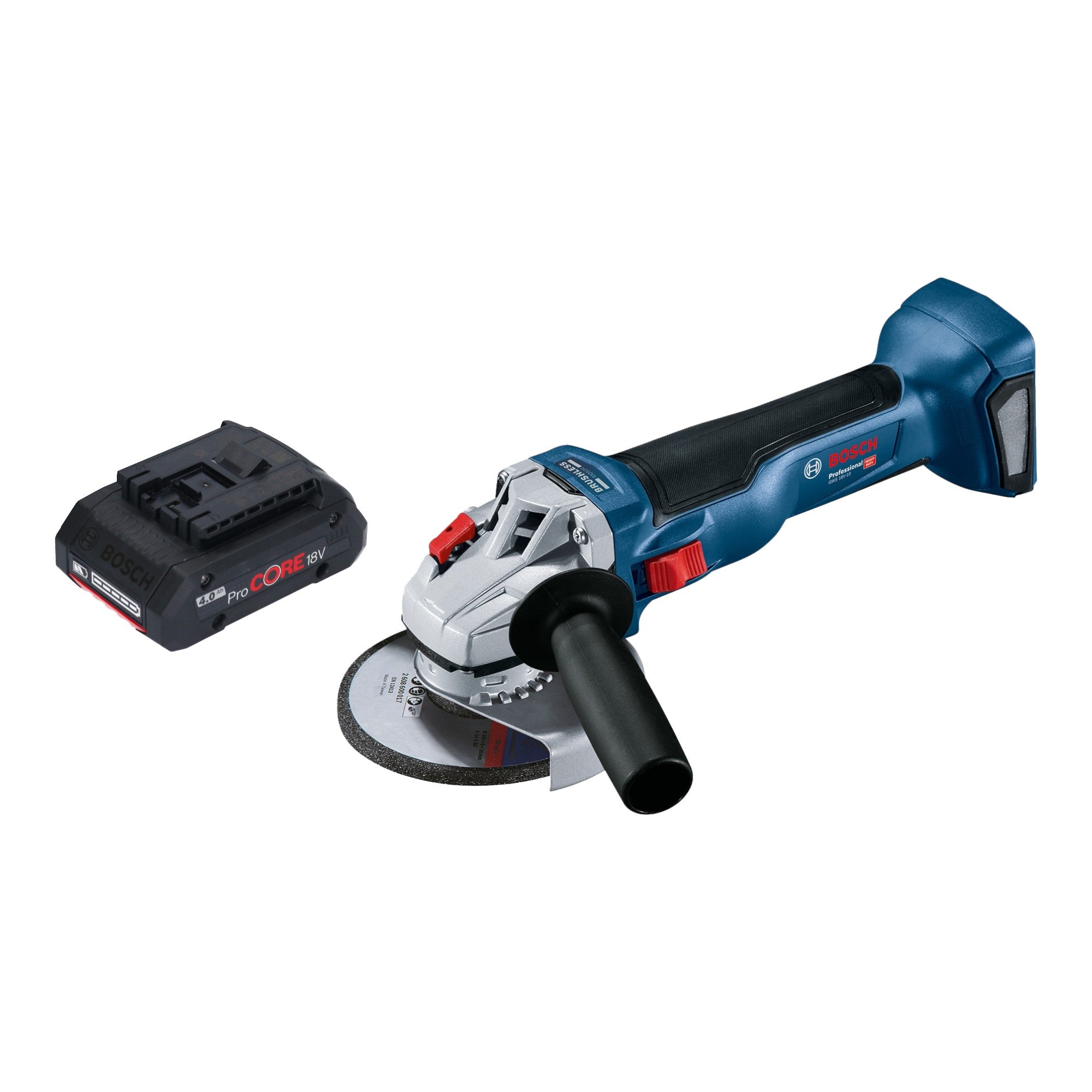 Bosch GWS 18V 10 Professional Akku Winkelschleifer 18 V 125 mm Brushless 1x ProCORE Akku 4 0 Ah ohne Ladegeraet 0 - toolbrothers