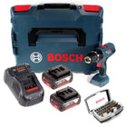 Bosch Professional GSB 18V-21 Akku Schlagbohrschrauber 18V 55Nm + 2x Akku 5,0Ah + Ladegerät + Bit-Set + L-Boxx - Toolbrothers