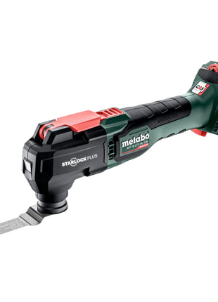 Metabo MT 18 LTX BL QSL Outil multifonctions sans fil 18 V Brushless Starlock Plus ( 613088800 ) + 2x batterie 4,0 Ah + chargeur + 12 pces d'accessoires + metaBOX