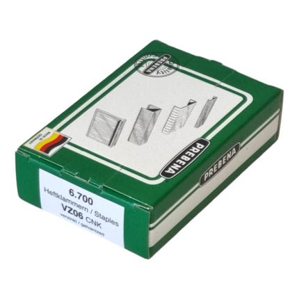 Prebena 5x VZ06CNK Agrafes 10,5 x 6 mm Type VZ 33500 pcs acier zingué