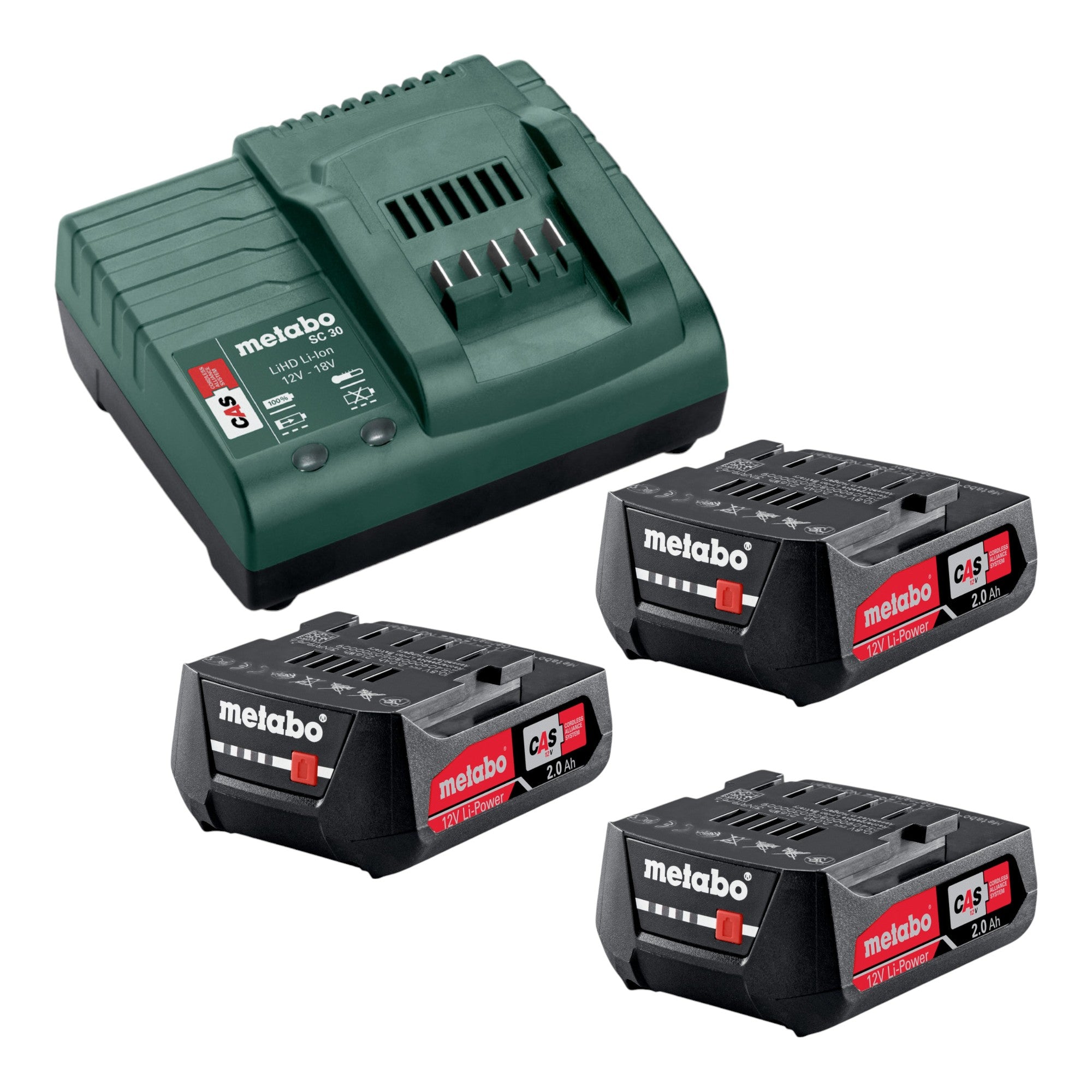 Metabo Basis Set 12 V 3x Li Power Akkupack 2 0 Ah 3x 625406000 SC 30 Ladegeraet 316067840  0 - toolbrothers