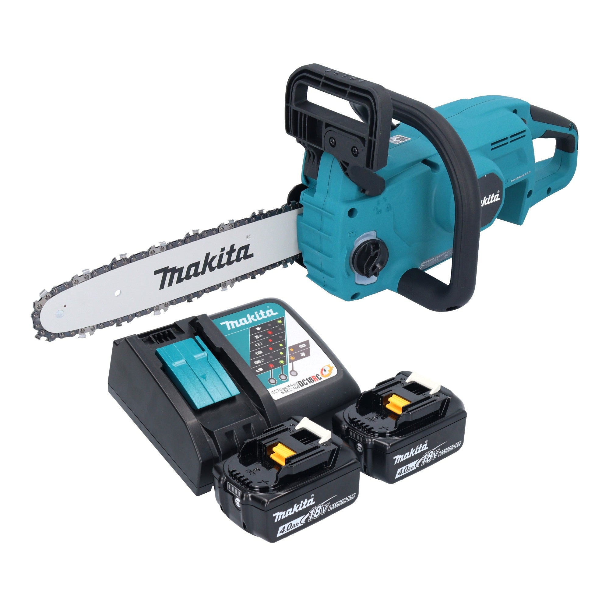 Makita DUC 307 RM2X3 Akku Kettensaege 18 V 30 cm Brushless 2x Akku 4 0 Ah Ladegeraet 0 - toolbrothers