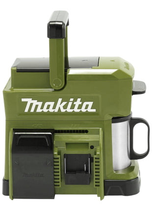 Cafetera a batería Makita DCM 501 SFO 12 V max / 18 V Olive - Outdoor Adventure Edition + 1x batería 3,0 Ah + cargador