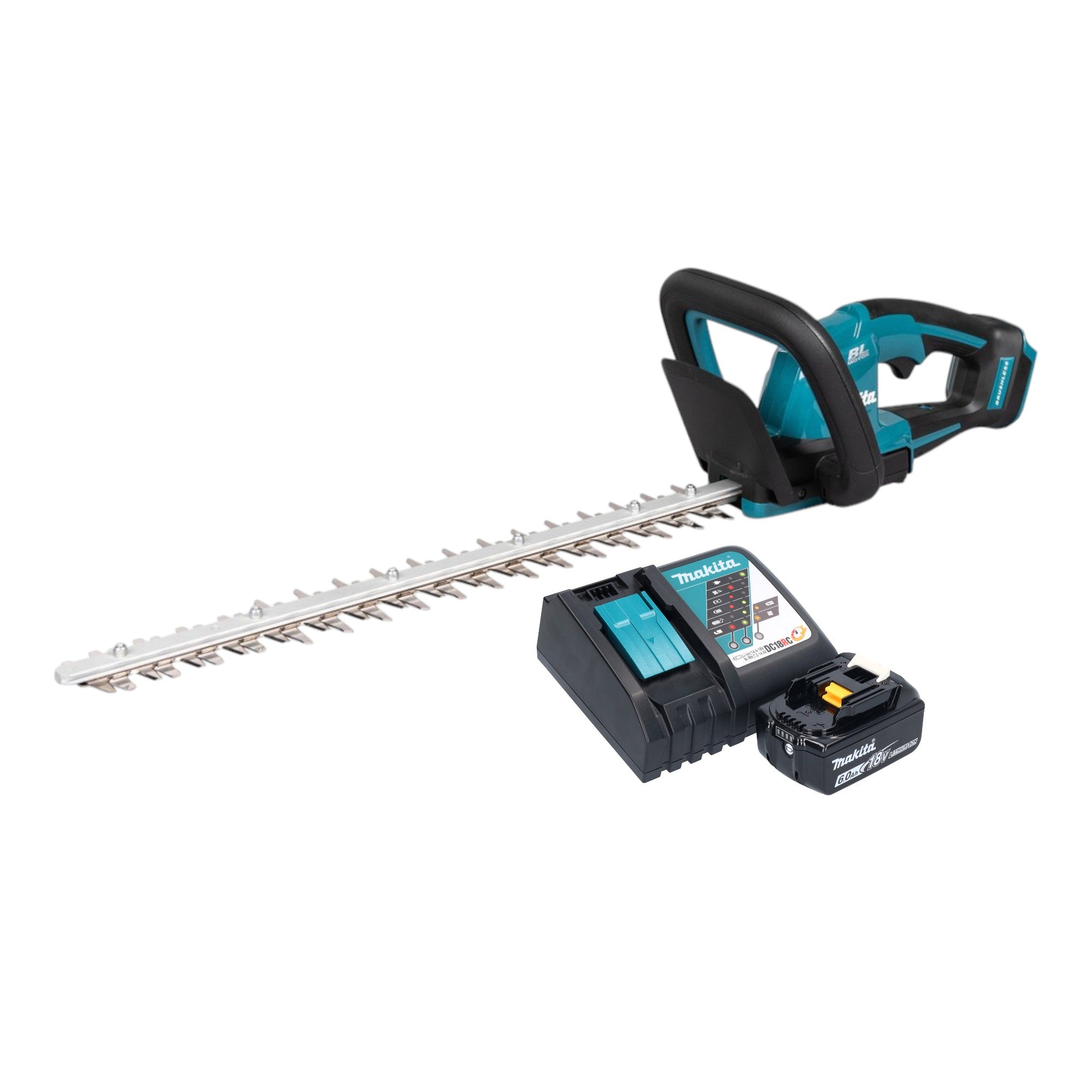 Makita DUH 506 RG Akku Heckenschere 18 V 50 cm Brushless 1x Akku 6 0 Ah Ladegeraet 0 - toolbrothers