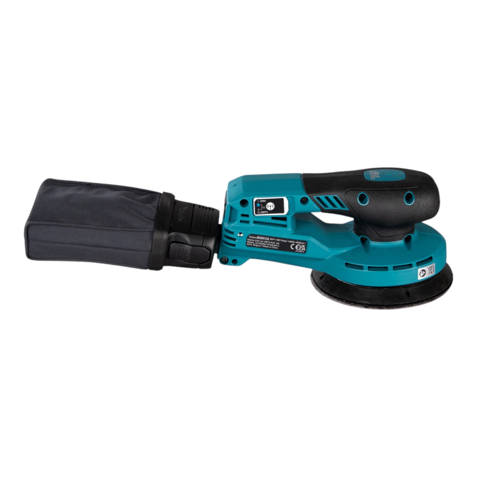 Makita BO 001 CGA101 Akku Exzenterschleifer 40 V max 125 mm 5 0 mm Hub Brushless 1x Akku 2 0 Ah Ladegeraet 4 - toolbrothers
