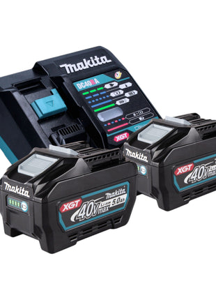 Lijadora excéntrica a batería Makita BO 001 CGT201 40 V máx. 125 mm 5,0 mm carrera sin escobillas + 2x batería 5,0 Ah + cargador + Makpac