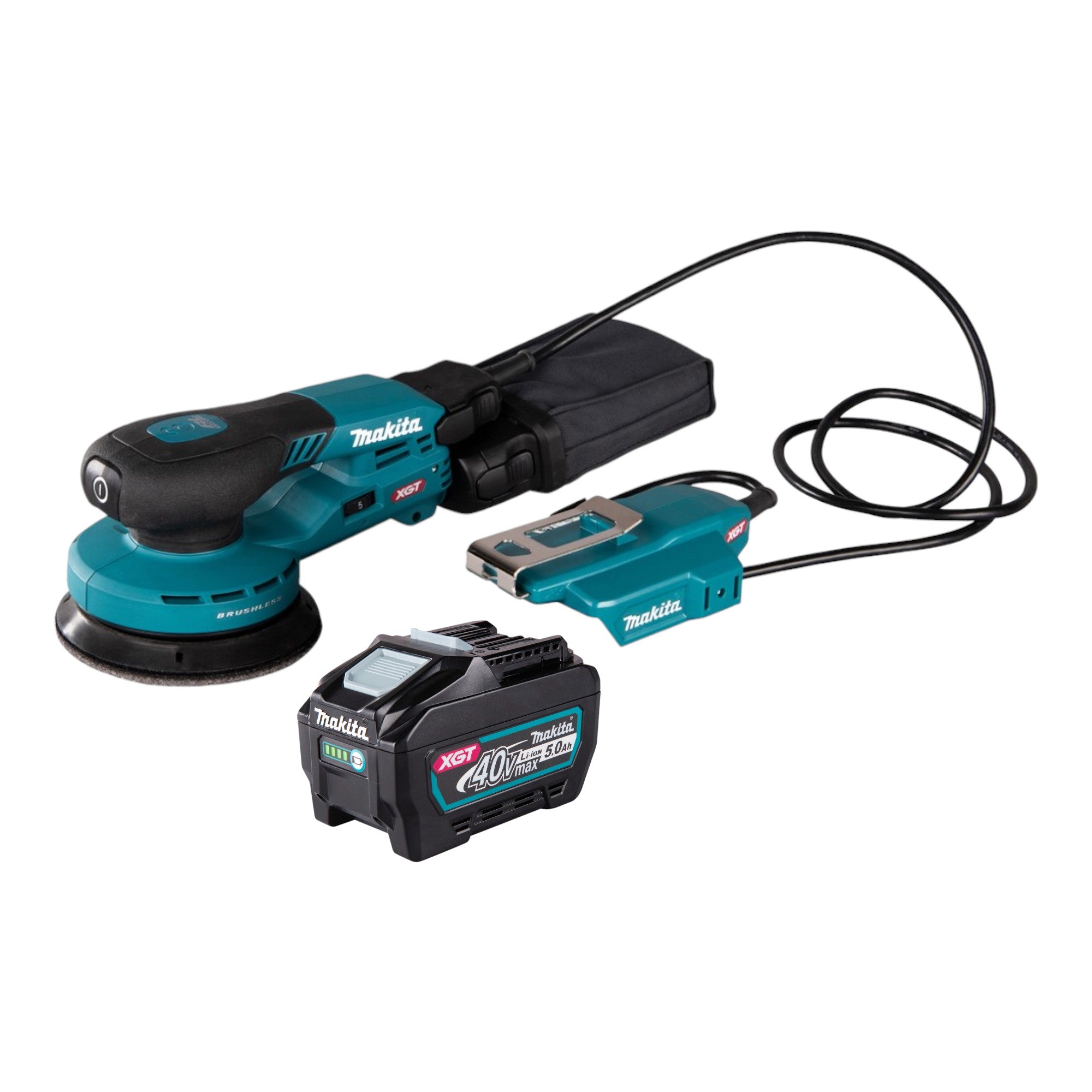 Makita BO 003 CGT1 Akku Exzenterschleifer 40 V max 125 mm 3 0 mm Hub Brushless 1x Akku 5 0 Ah ohne Ladegeraet 0 - toolbrothers