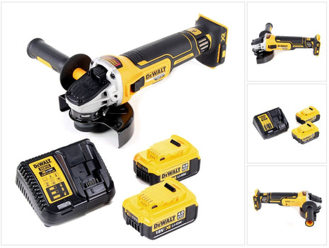 DeWalt DCG 405 M2 Akku Winkelschleifer 18V 125mm Brushless + 2x Akku 4,0Ah + Ladegerät - Toolbrothers