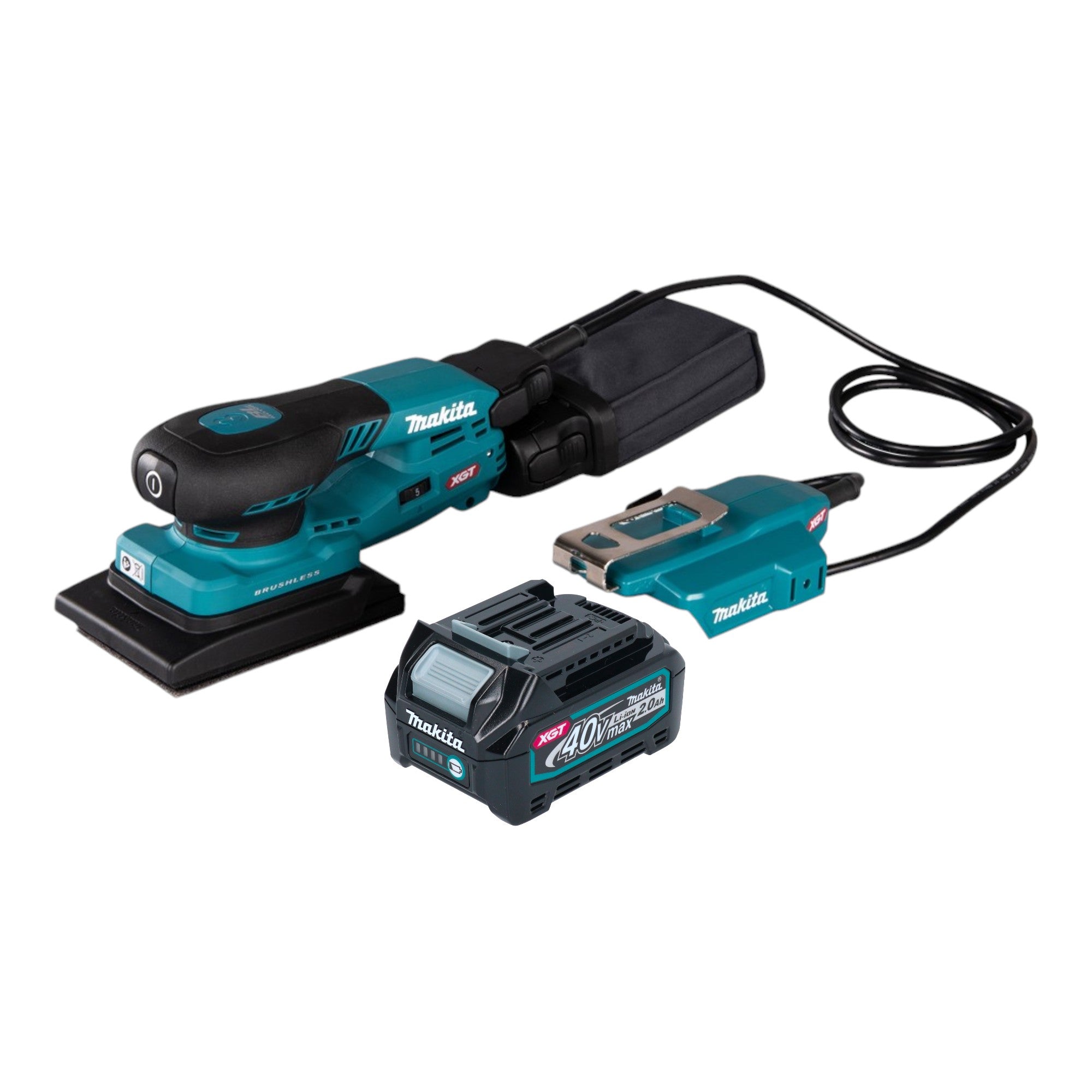 Makita BO 005 CGA1 Akku Schwingschleifer 40 V max 80 x 130 mm 3 0 mm Hub Brushless 1x Akku 2 0 Ah ohne Ladegeraet 0 - toolbrothers