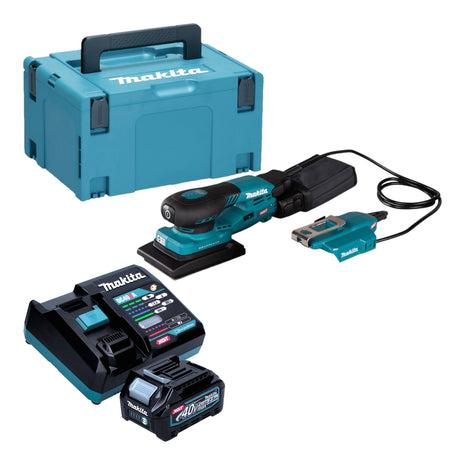 Makita BO 005 CGD101 Akku Schwingschleifer 40 V max 80 x 130 mm 3 0 mm Hub Brushless 1x Akku 2 5 Ah Ladegeraet Makpac 0 - toolbrothers