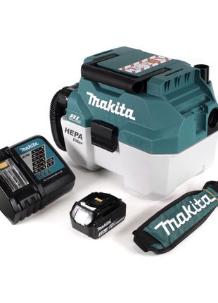 Makita DVC 750 LRM1X3 Akku Staubsauger Nass und Trockensauger 18 V tragbar + 1x 4,0 Ah Akku und Lader - ohne Zubehör - Toolbrothers