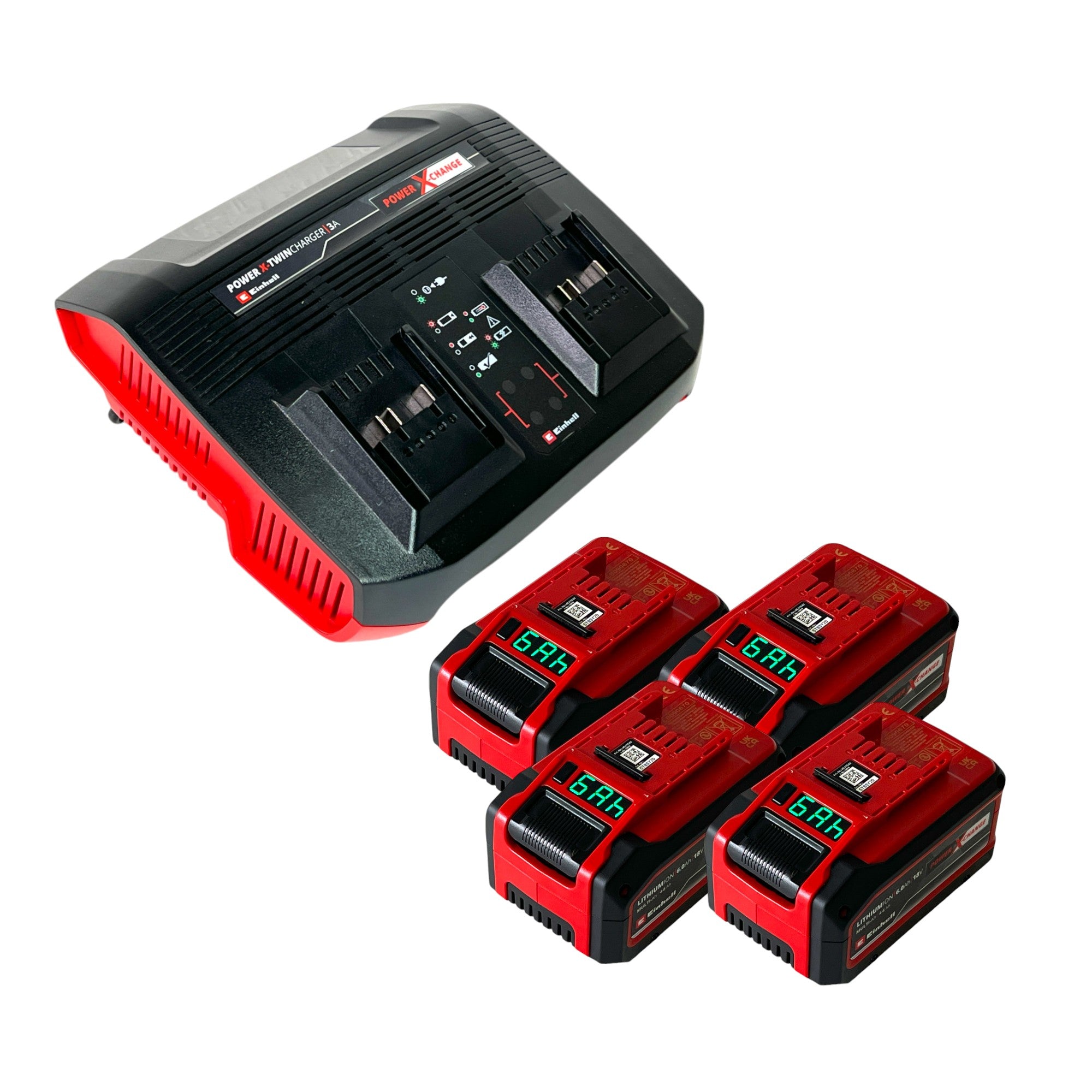 Einhell PXC Starter Kit 4x Multi Ah Power X Change Plus 18 V 4 0 6 0 Ah 4x 4511502 Power X Twincharger 3A Doppel Ladegeraet 4512069  0 - toolbrothers