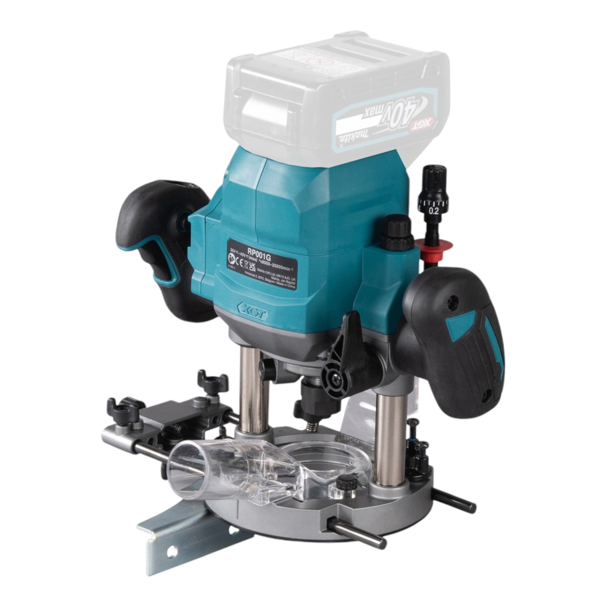 Makita RP 001 GA1 Akku Oberfraese 40 V max 12 mm Brushless 1x Akku 2 0 Ah ohne Ladegeraet 3 - toolbrothers