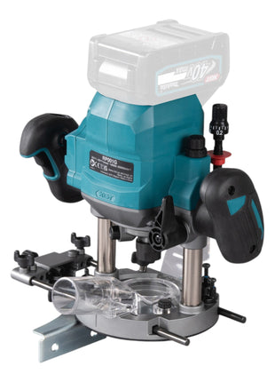 Makita RP 001 GM201 Défonceuse sans fil 40 V max. 12 mm Brushless + 2x batterie 4,0 Ah + chargeur