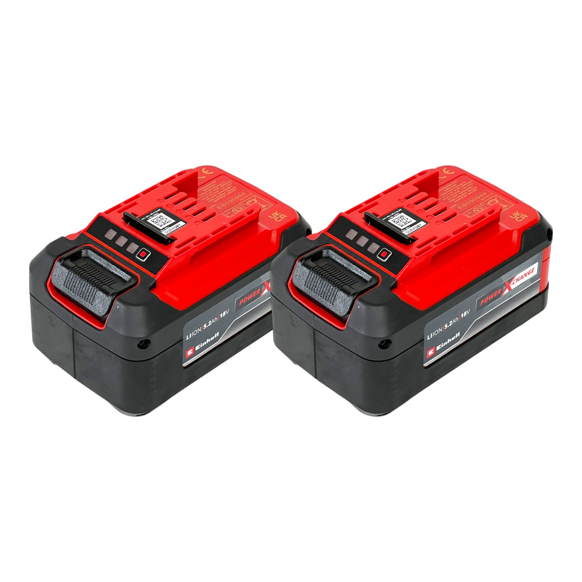 Einhell 18V 5 2Ah PXC Twinpack 2x Akku 18 V 5 2 Ah Li Ion 4511526 mit Ladestandanzeige 0 - toolbrothers