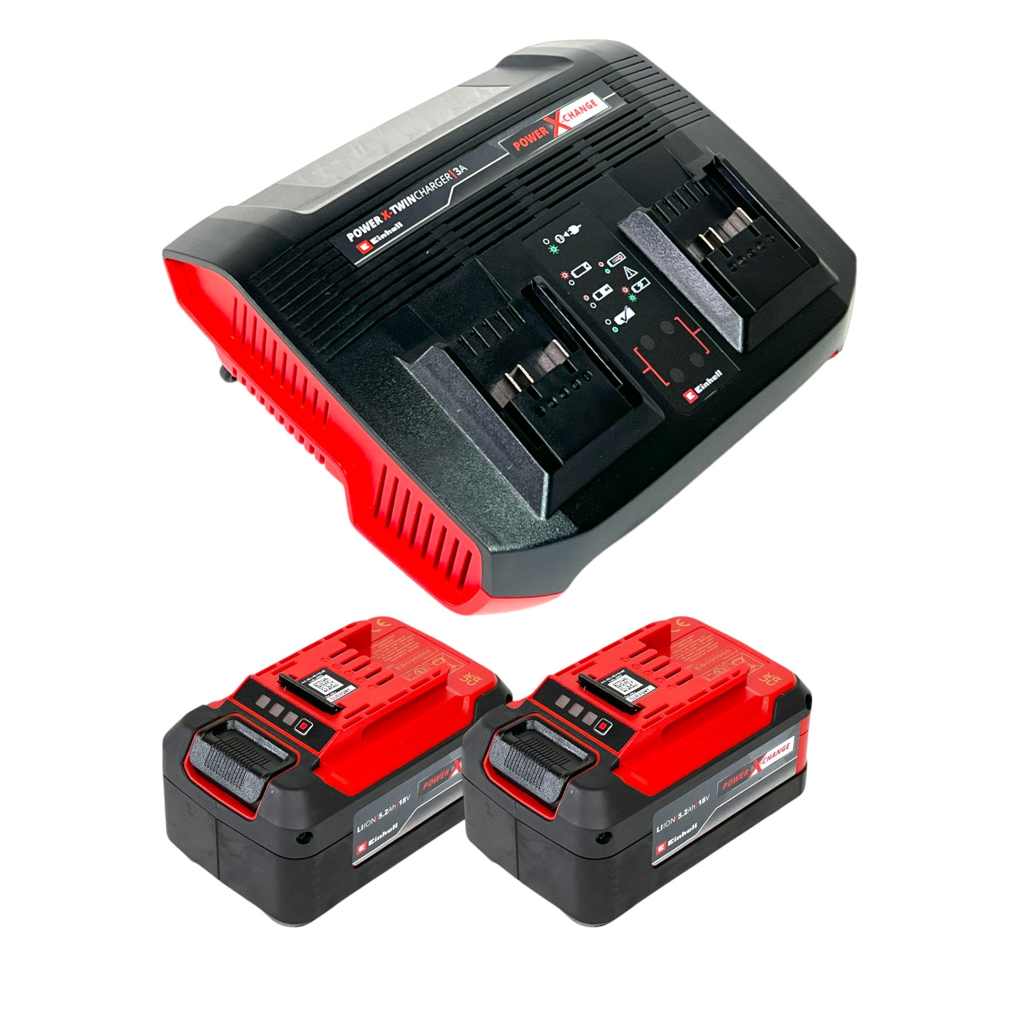 Einhell PXC Starter Kit 2x Power X Change Plus Akku 18 V 5 2 Ah 2x 4511437 Power X Twincharger 3A Doppel Ladegeraet 4512069  0 - toolbrothers
