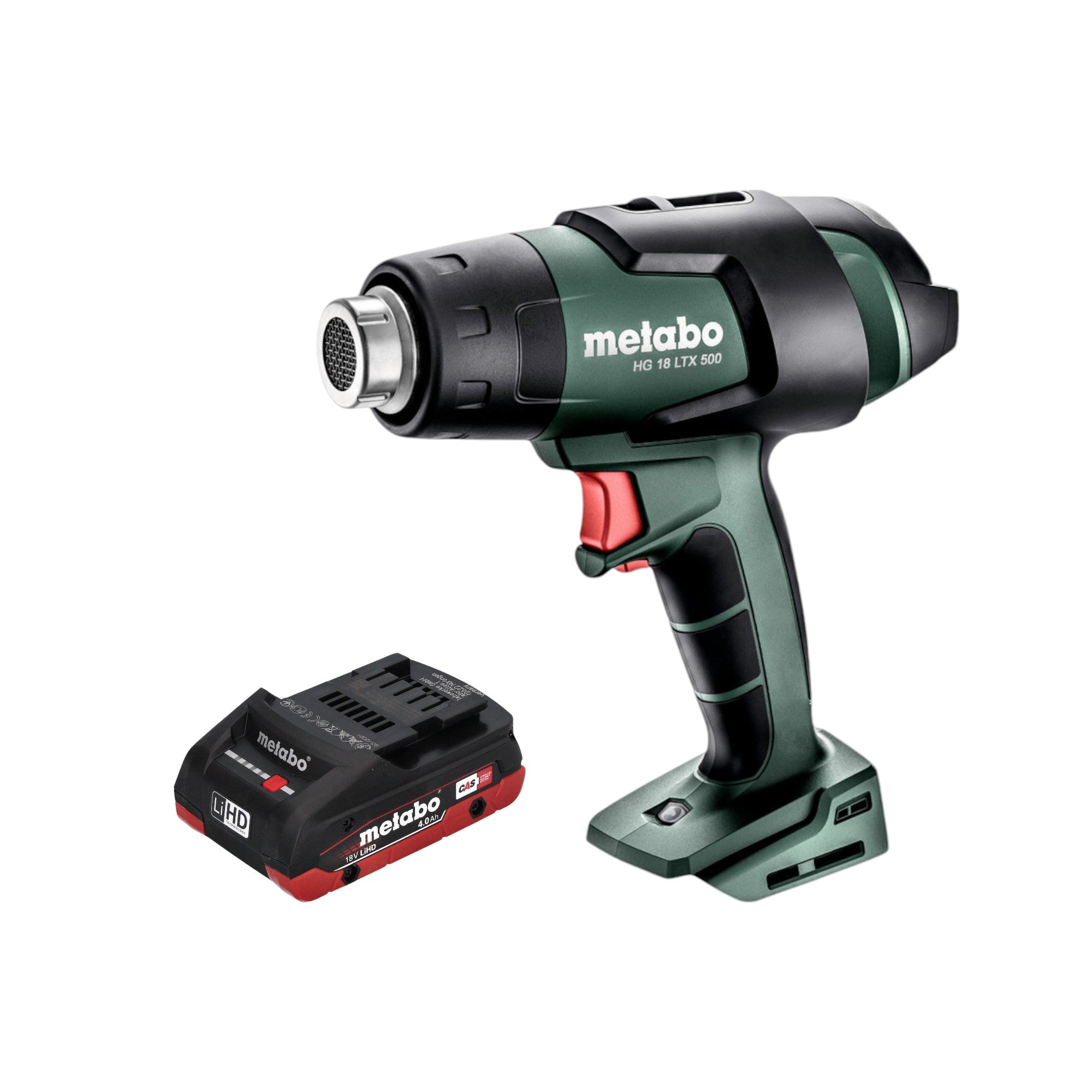 Metabo HG 18 LTX 500 Akku Heissluftgeblaese 18 V 300 500 C 1x LiHD Akku 4 0 Ah ohne Ladegeraet 0 - toolbrothers