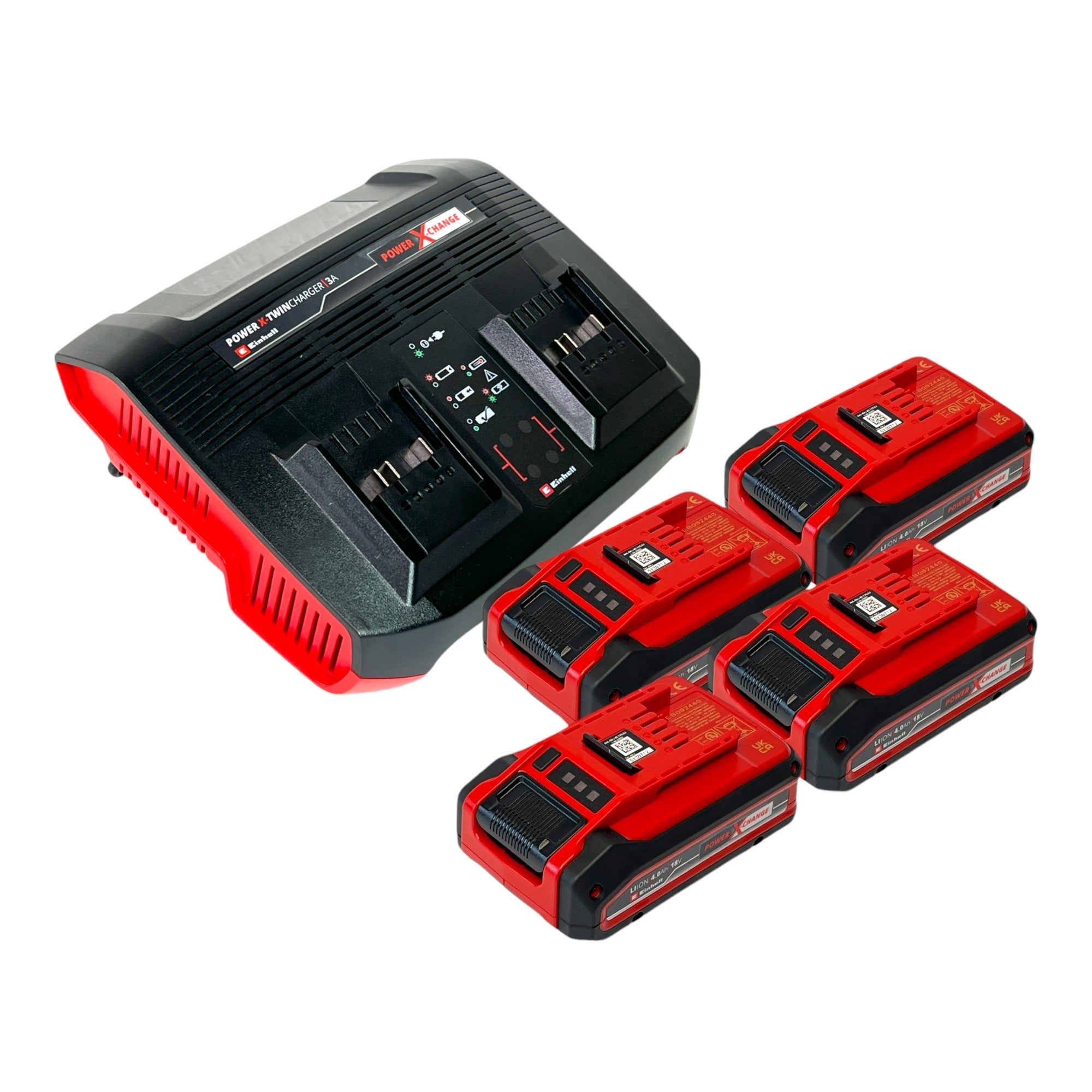 Einhell PXC Starter Kit 4x Power X Change Plus Akku 18 V 4 0 Ah 4x 4511553 Power X Twincharger 3A Doppel Ladegeraet 4512069  0 - toolbrothers