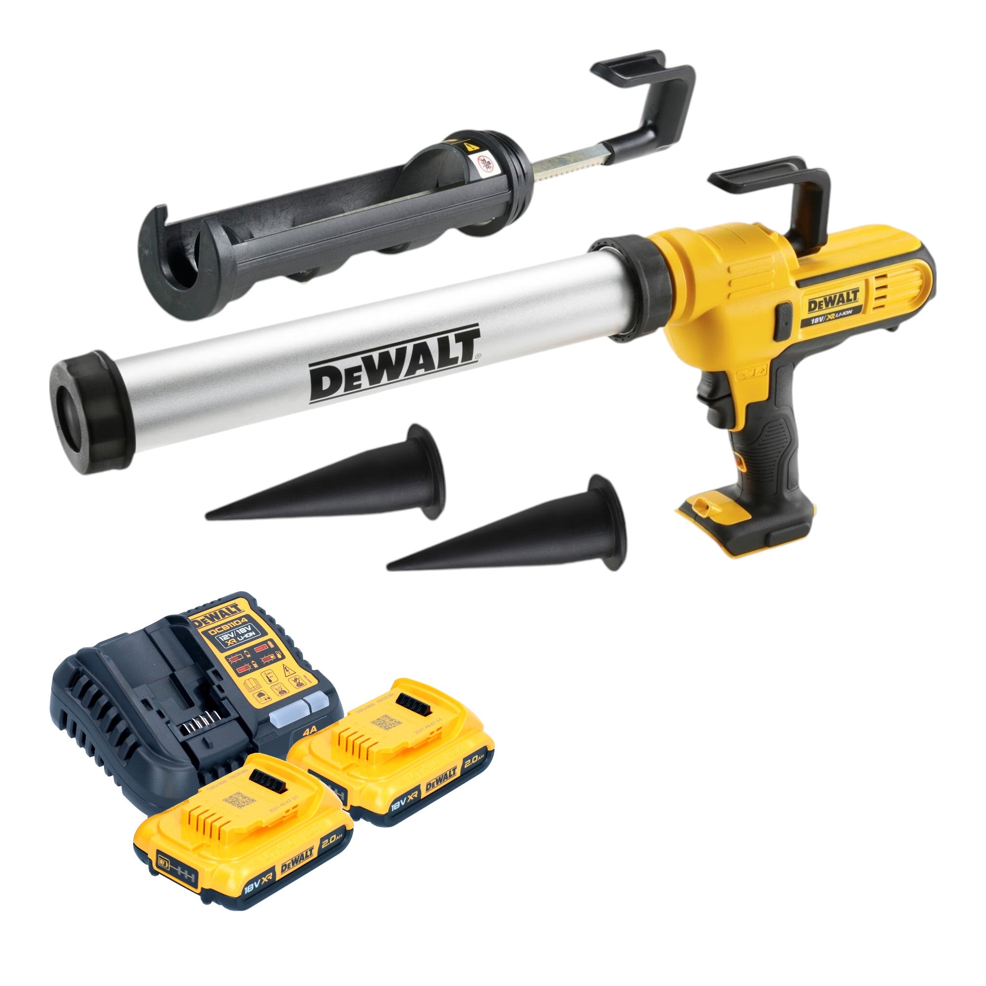 DeWalt DCE 581 D2K Akku Kartuschenpistole 18 V 310 ml 2x Akku 2 0 Ah Ladegeraet Koffer 0 - toolbrothers