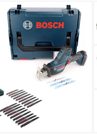 Bosch GSA 18V-Li C Akku Reciprosäge 18V ( 06016A5001 ) Säbelsäge Solo in L-Boxx + 27 tlg. Makita Sägeblatt-Set - ohne Akku, ohne Ladegerät - Toolbrothers