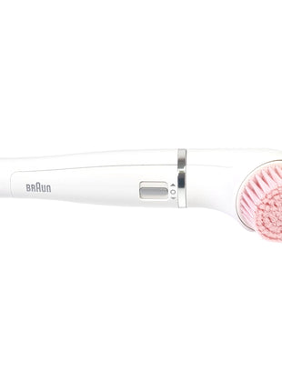 BRAUN Silk-épil 9 Flex 9-100 set de belleza depiladora/depiladora mujer + cepillo de limpieza facial FaceSpa + 9 accesorios + bolsa blanco/dorado