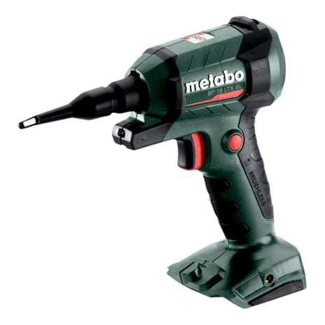 Pistola de aire comprimido Metabo BP 18 LTX BL 18 V sin escobillas + 2 baterías LiHD 4,0 Ah + cargador