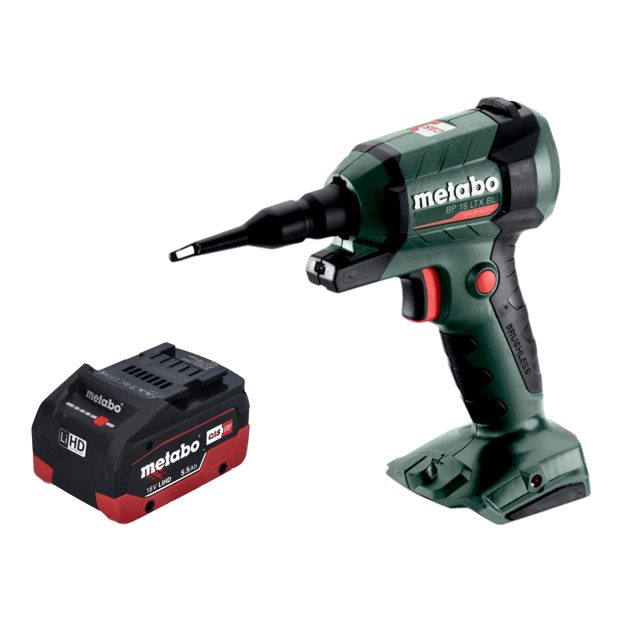 Metabo BP 18 LTX BL Akku Blaspistole 18 V Brushless 1x LiHD Akku 5 5 Ah ohne Ladegeraet 0 - toolbrothers