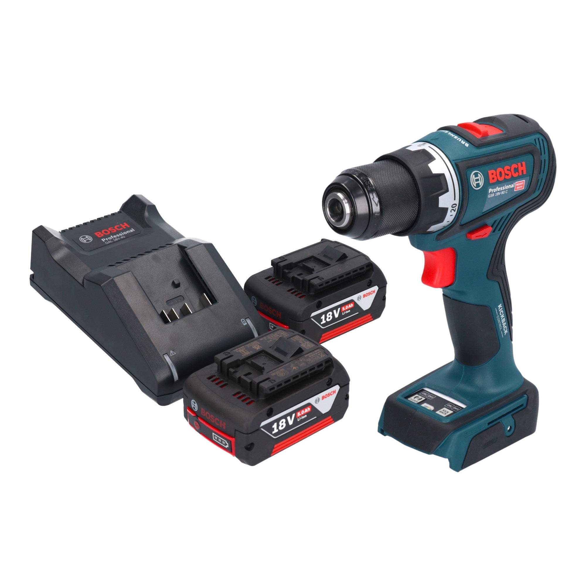 Bosch GSR 18V 90 C Professional Akku Bohrschrauber 18 V 64 Nm Brushless 2x Akku 5 0 Ah Ladegeraet 0 - toolbrothers