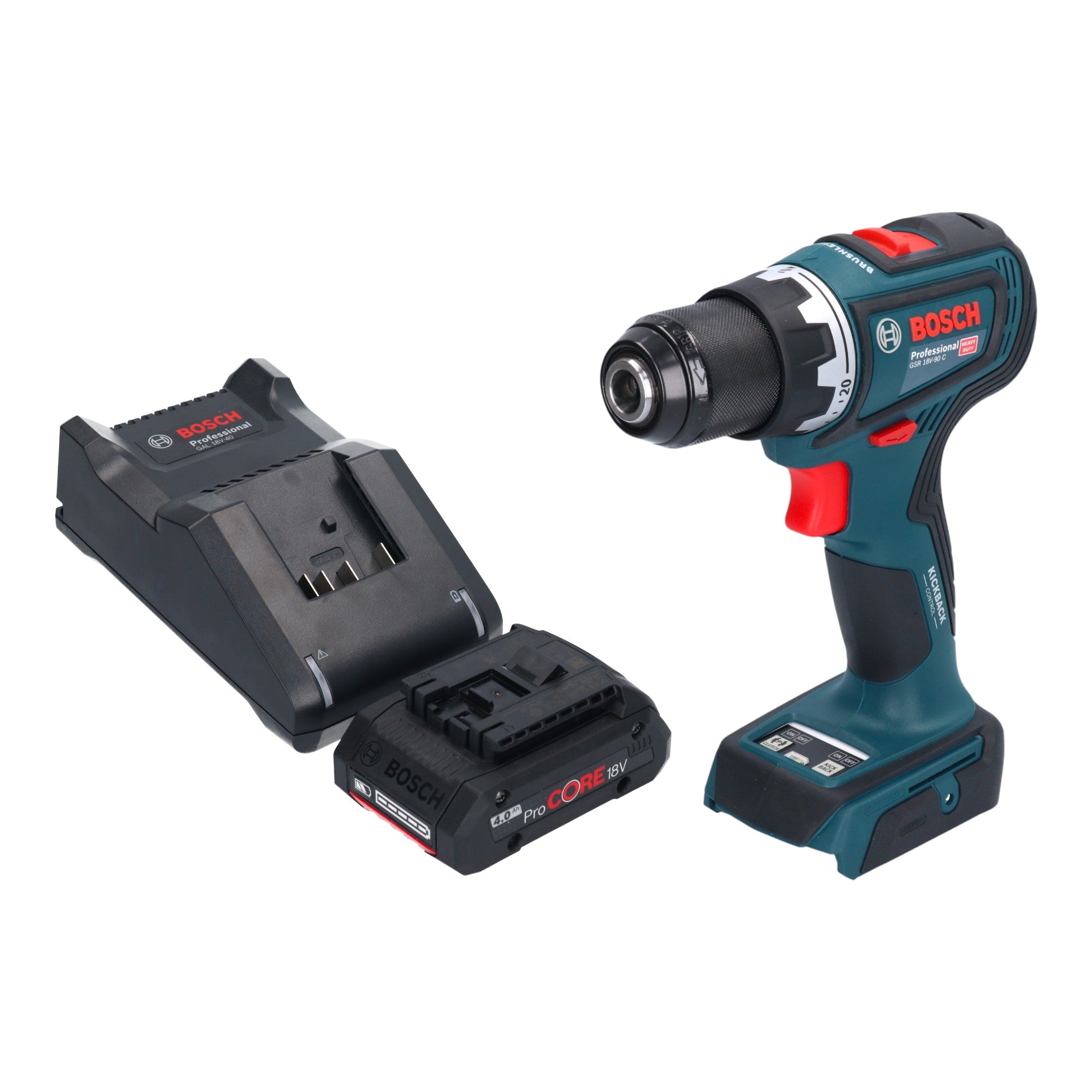 Bosch GSR 18V 90 C Professional Akku Bohrschrauber 18 V 64 Nm Brushless 1x ProCORE Akku 4 0 Ah Ladegeraet 0 - toolbrothers