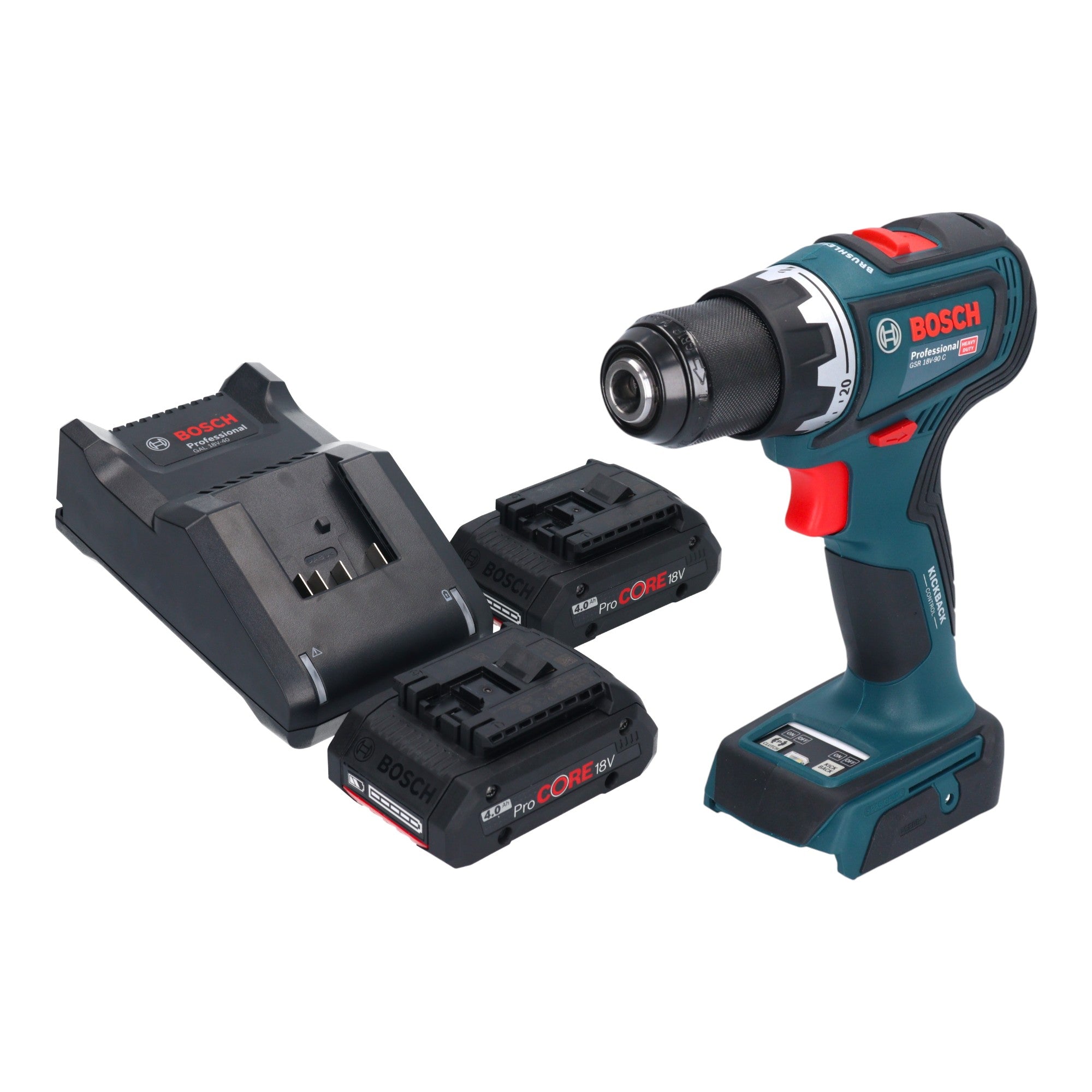 Bosch GSR 18V 90 C Professional Akku Bohrschrauber 18 V 64 Nm Brushless 2x ProCORE Akku 4 0 Ah Ladegeraet 0 - toolbrothers