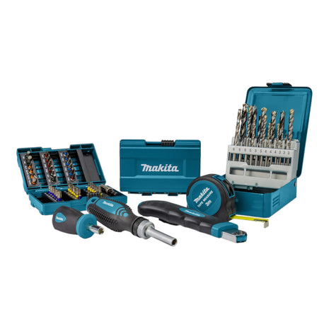 Makita B-49725 Set di punte da trapano da 96 pezzi + Makpac ( taglierino coltello metro a nastro pugno cacciavite cricchetto cacciavite porta bit )