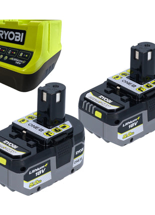 Soplador de hojas a batería RYOBI OBL1820S 18 V 245 km/h + 2x baterías 5,0 Ah + cargador