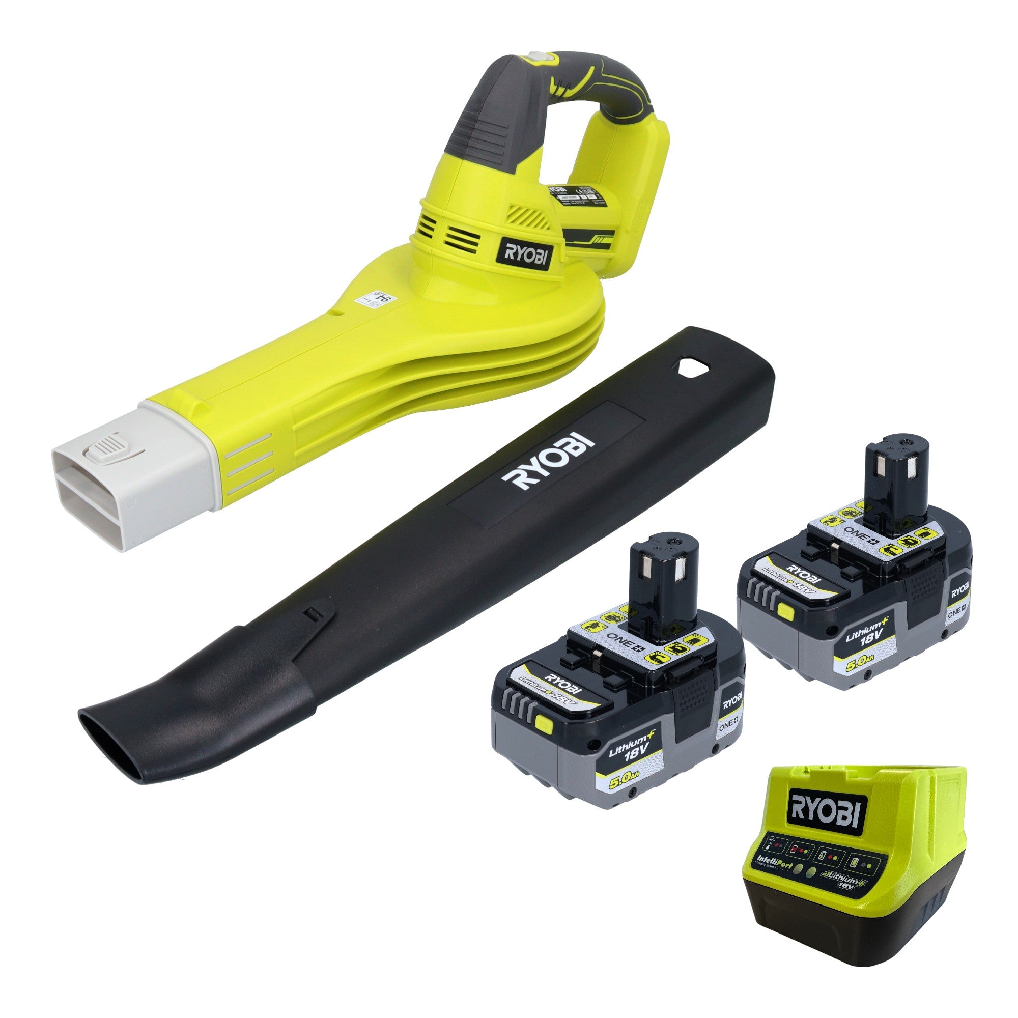 RYOBI OBL1820S Akku Laubblaeser 18 V 245 km h 2x Akku 5 0 Ah Ladegeraet 0 - toolbrothers