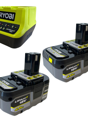 RYOBI RY18CS20A-0 18 V ONE+ tronçonneuse à chaîne sans fil 20 cm Compact + 2x batterie 4,0 Ah + chargeur