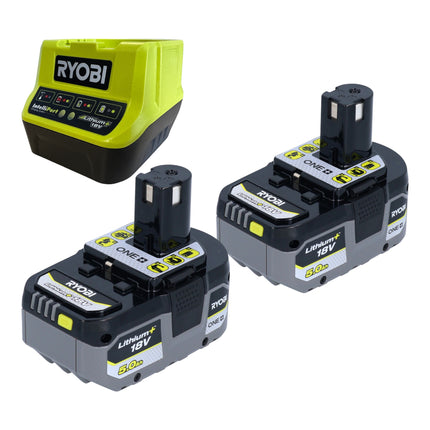 Ryobi R18TB Batterie Geblse 18 V 200 km/h + 2x batterie 5,0 Ah + chargeur
