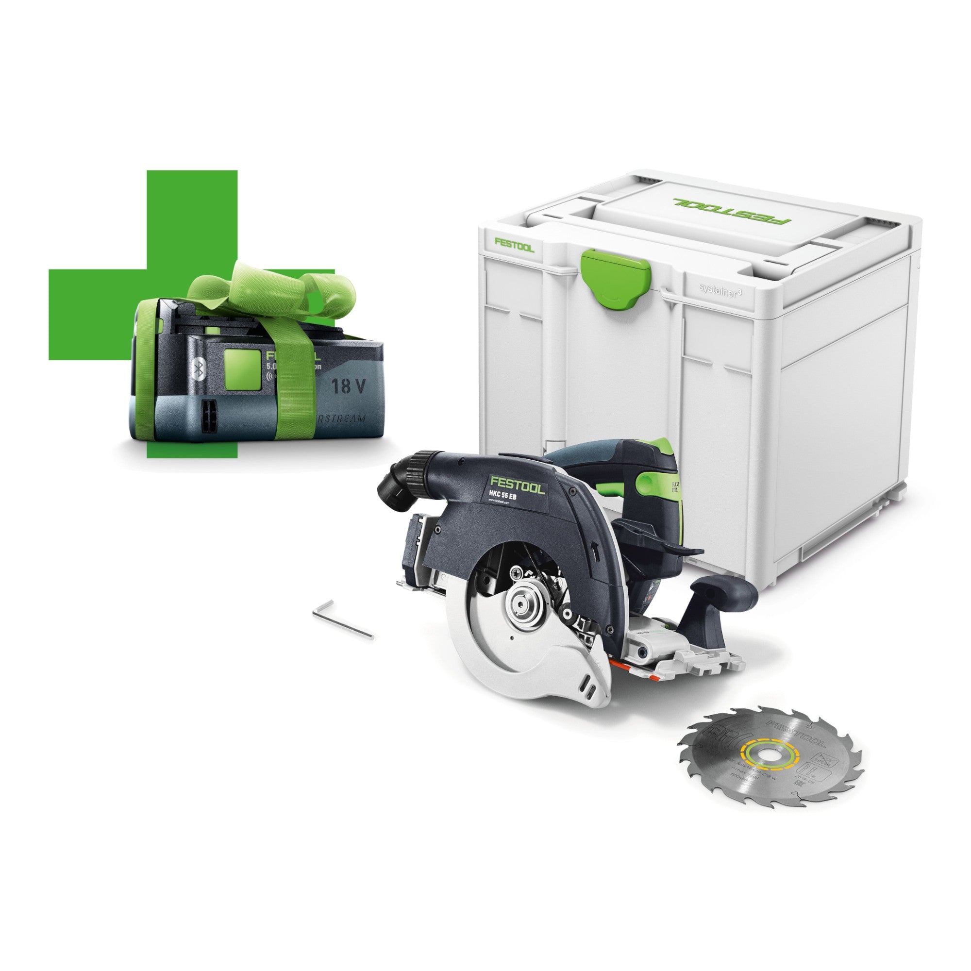 Festool HKC 55 EB Basic 5 0 Akku Handkreissaege 18 V 160 mm Brushless 577034 1x Akku 5 0 Ah Systainer ohne Ladegeraet 0 - toolbrothers
