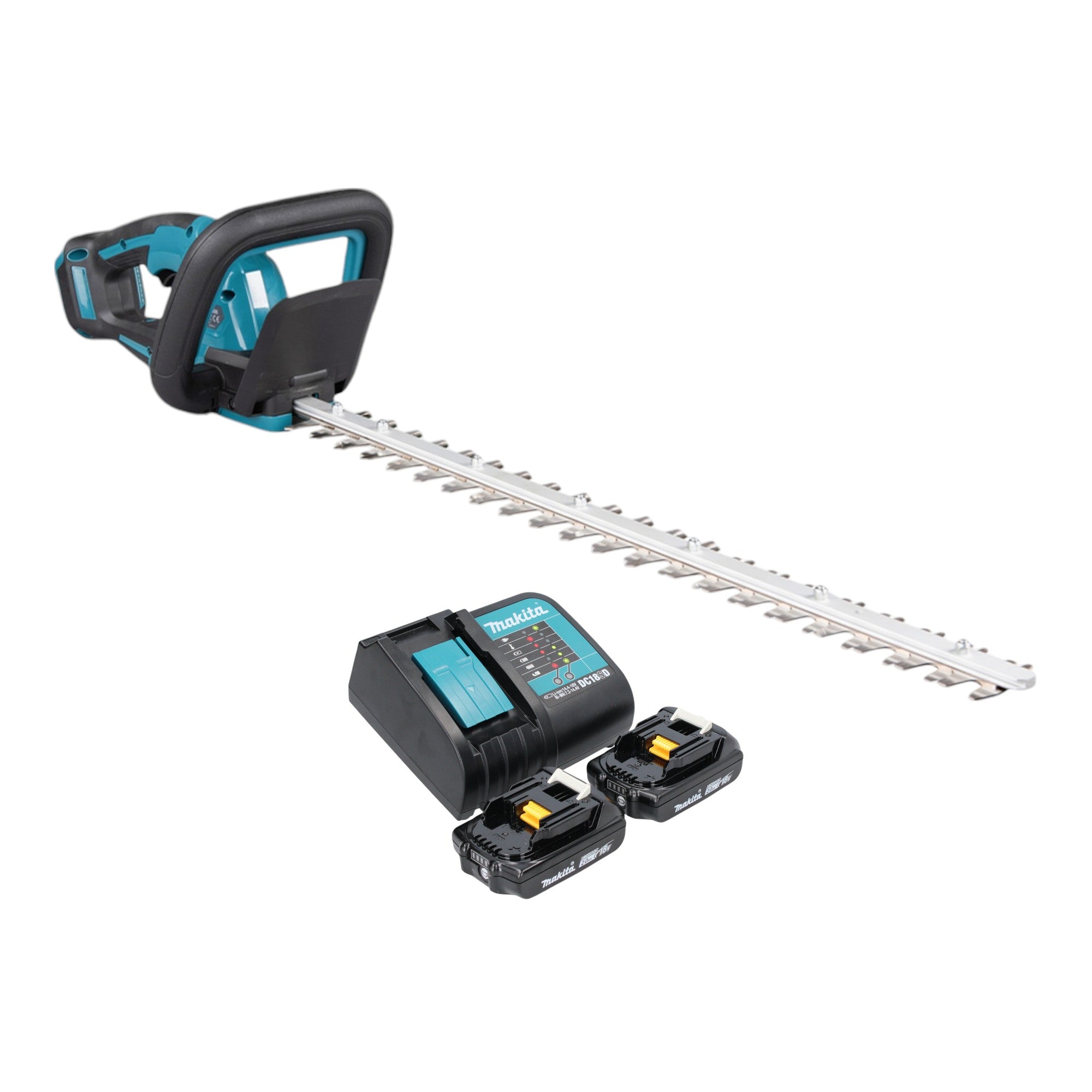 Makita DUH 606 SA2 Akku Heckenschere 18 V 600 mm Brushless 2x Akku 2 0 Ah Ladegeraet 0 - toolbrothers