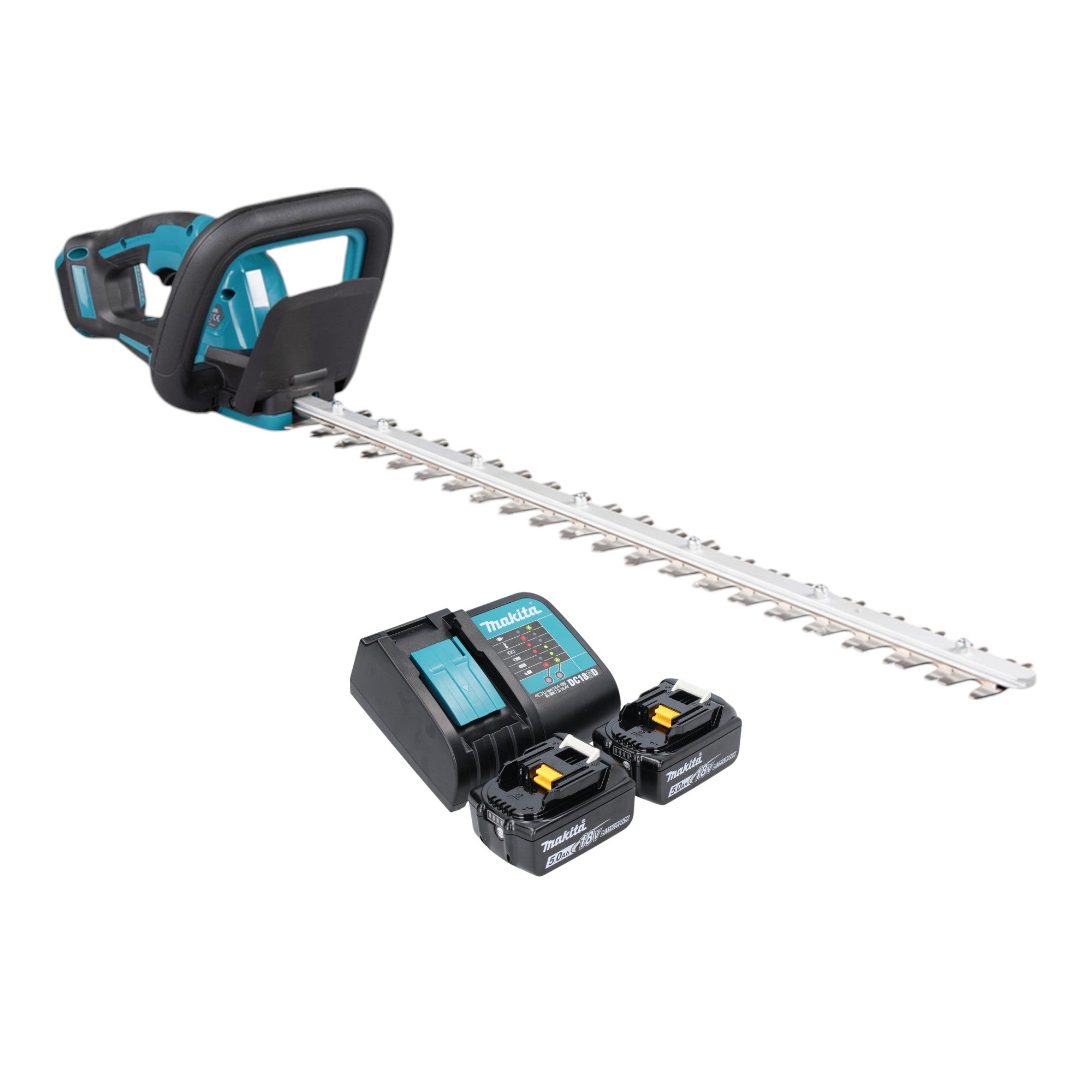 Makita DUH 606 ST2 Akku Heckenschere 18 V 600 mm Brushless 2x Akku 5 0 Ah Ladegeraet 0 - toolbrothers