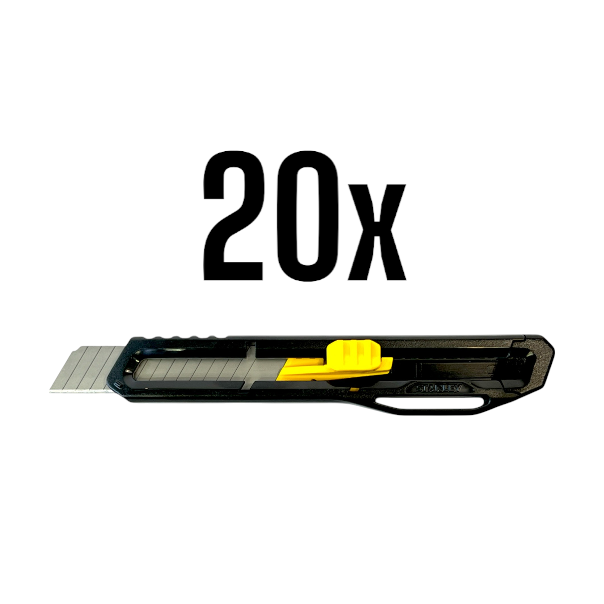 Stanley Cuttermesser Standard 20 Stk 20x STHT10323 8 18 mm breite mit abrechbarer Klinge 0 - toolbrothers