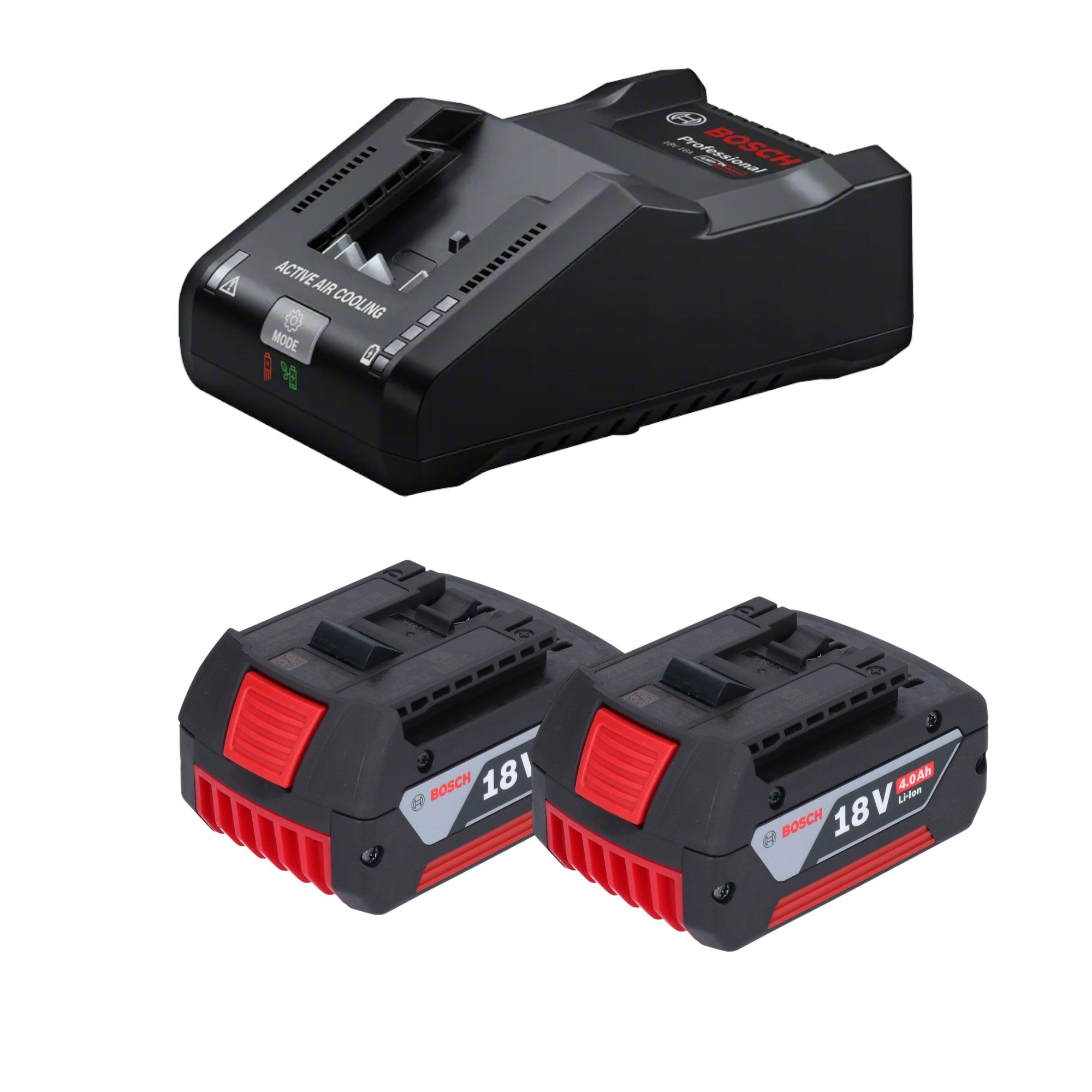 Bosch Starter Set 2x GBA 18 V 4 Ah 4000 mAh Li Ion Akku 2x 1600Z00038 GAL 18V 160 Professional Ladegeraet 1600A02T5G  0 - toolbrothers