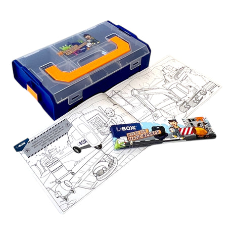 L-BOXX Mini Kids Livre de coloriage Oskar le bricoleur avec jeu de crayons 6 pièces + L-Boxx Mini ( 6100001481 )