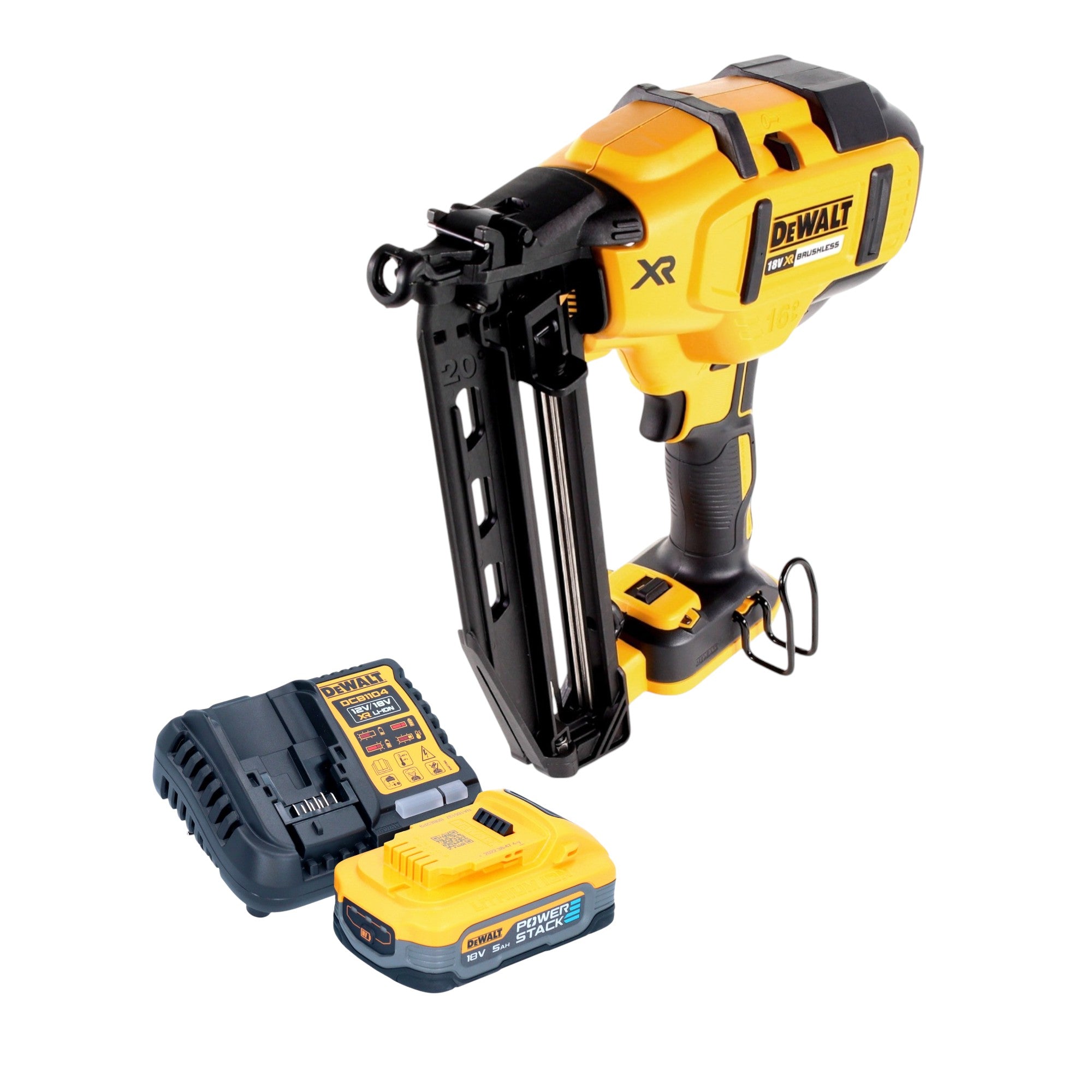 DeWalt DCN 660 H1 Akku Nagler 18V 32 63 mm Brushless 1x Powerstack Akku 5 0 Ah Ladegeraet 0 - toolbrothers
