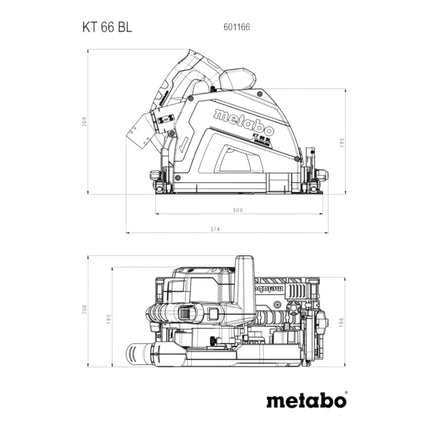 Metabo KT 66 BL Scie circulaire plongeante 1200 watts 165 mm + metaBOX ( 601166500 )
