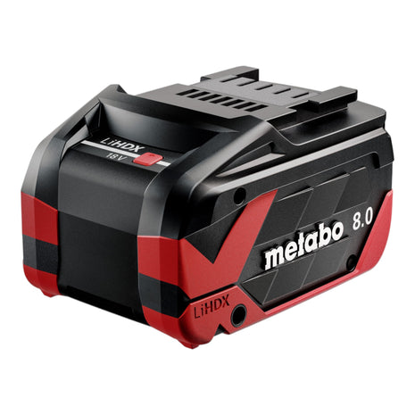 Metabo 2x batteria LiHDX 18 V 8,0 Ah CAS agli ioni di litio ( 2x 624975000 )