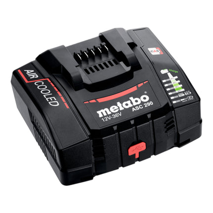 Metabo Set de base 4x bloc batterie LiHDX 18 V 8,0 Ah ( 4x 624975000 ) + chargeur ASC 290 ( 627370000 )