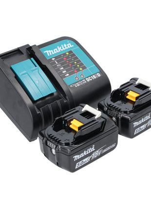 Makita DML 816 ST Lampe de travail sans fil 18 V 100 - 500 lm LED + 2x batterie 5,0 Ah + chargeur