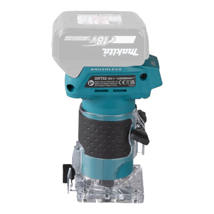 Makita DRT 52 Y1J Affleureuse sans fil 18 V 6 mm Brushless + 1x batterie 1,5 Ah + Makpac - sans chargeur