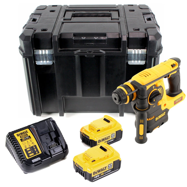 DeWalt DCH 253 M2 Akku Kombi Bohrhammer 18 V 2,1 J SDS plus + 2x Akku 4,0 Ah + Ladegerät + TSTAK - Toolbrothers