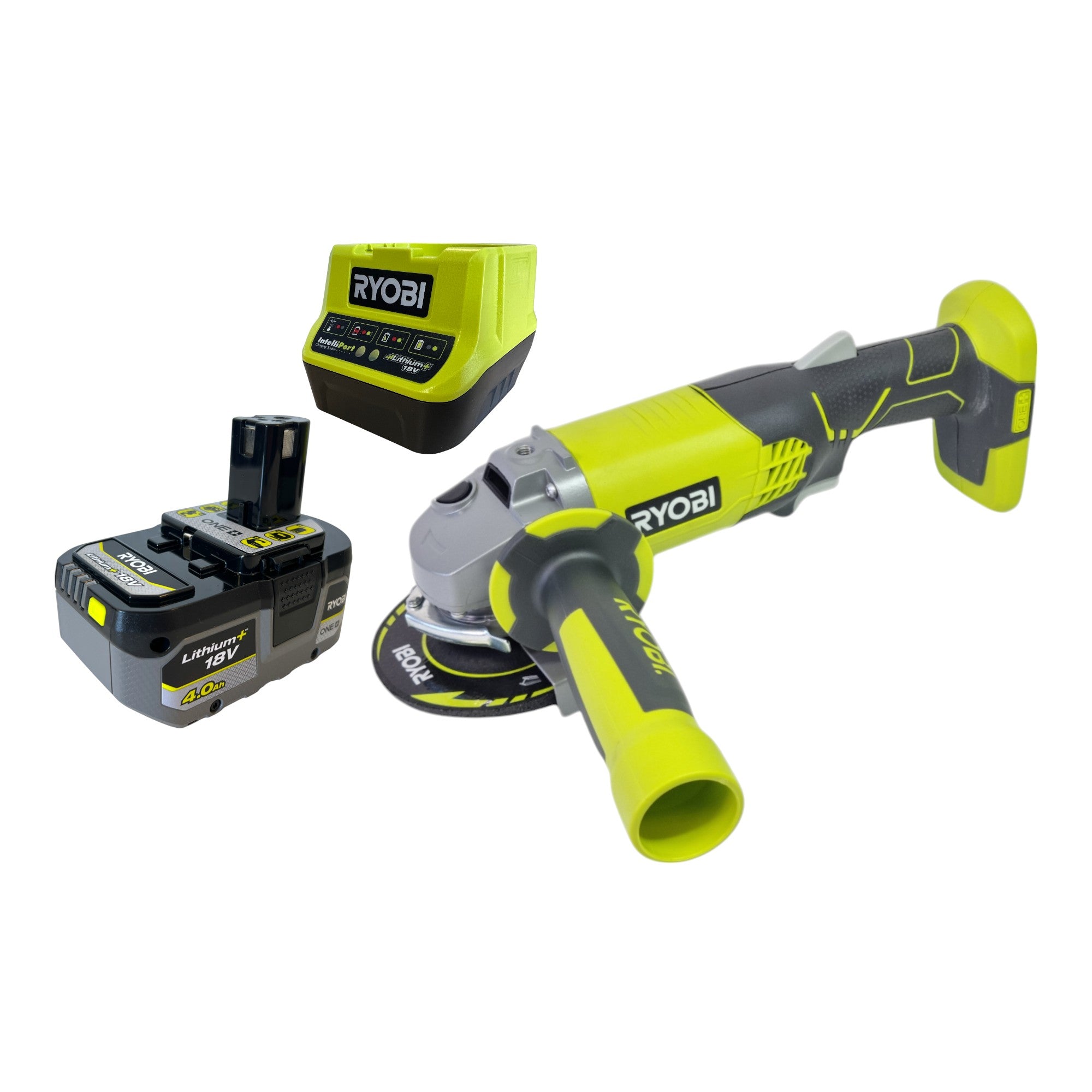RYOBI R18AG 0 Akku Winkelschleifer 18 V ONE 115 mm 1x Akku 4 0 Ah Ladegeraet 0 - toolbrothers